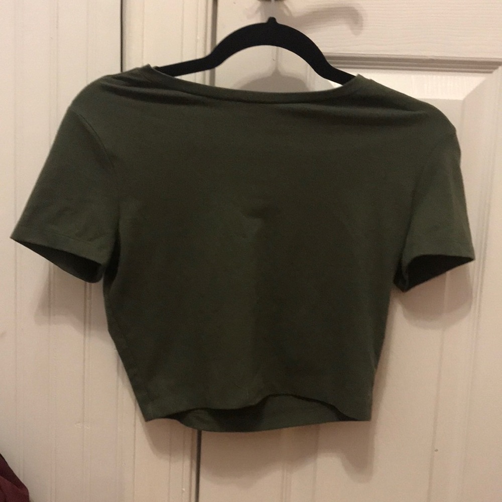 Green cropped shirt Wild Fable